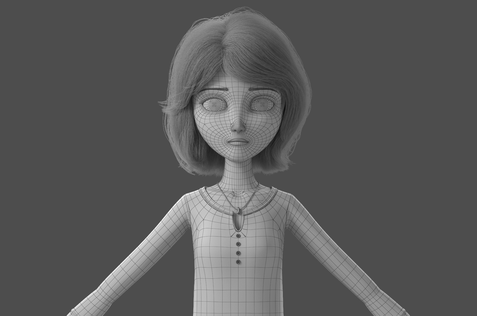 Cartoon Woman Rigged Model - Turbosquid 1232985