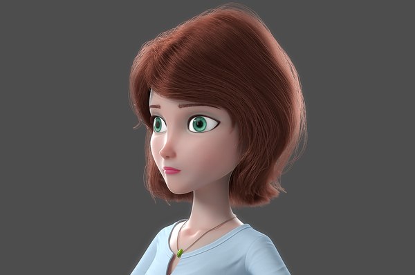 modelo 3d Mujer de dibujos animados Rigged - TurboSquid 1232985