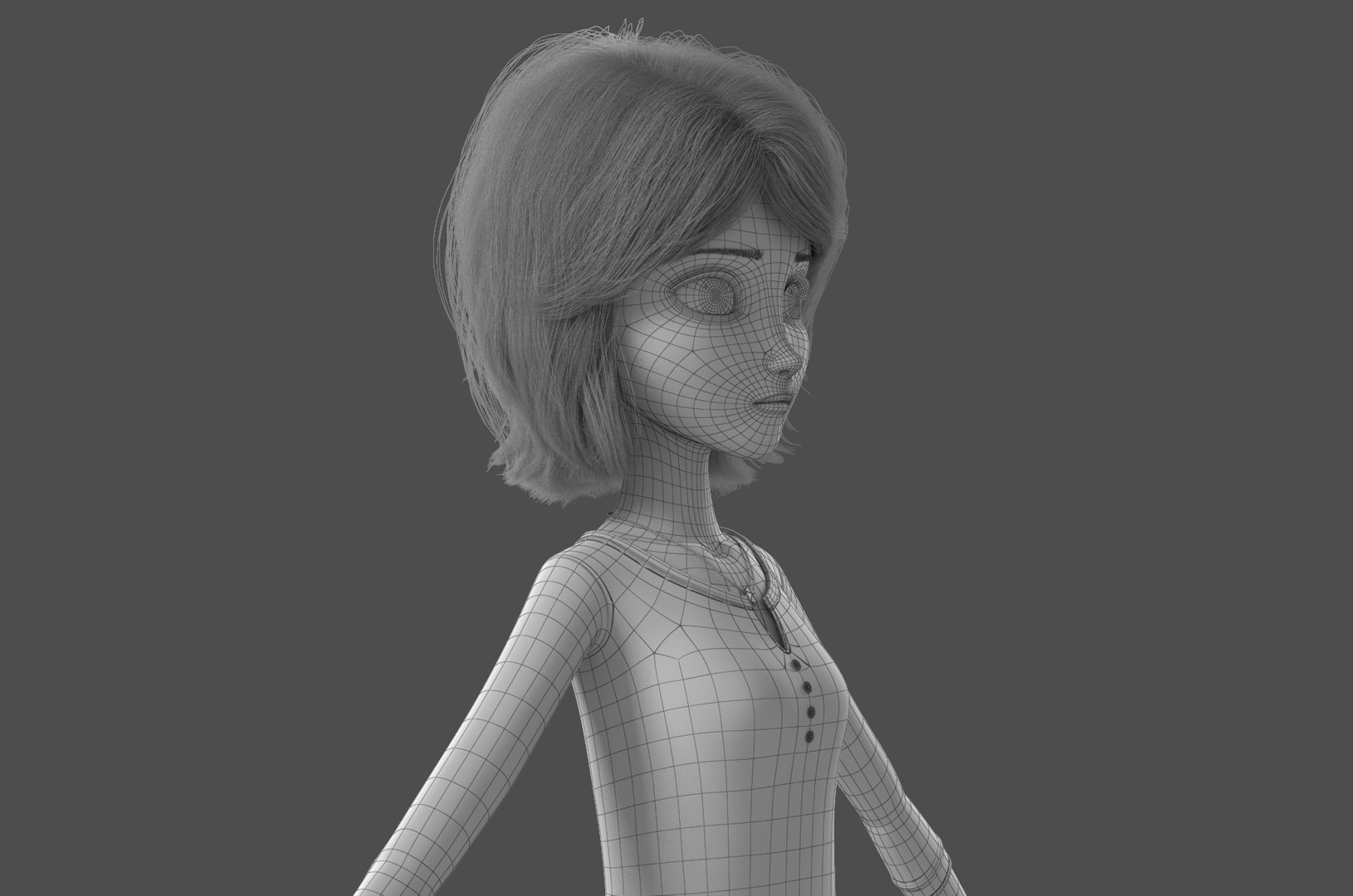 Cartoon woman rigged model - TurboSquid 1232985