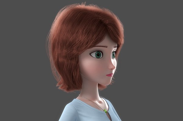 Cartoon woman rigged model - TurboSquid 1232985