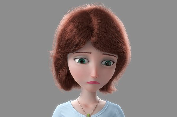 Cartoon woman rigged model - TurboSquid 1232985