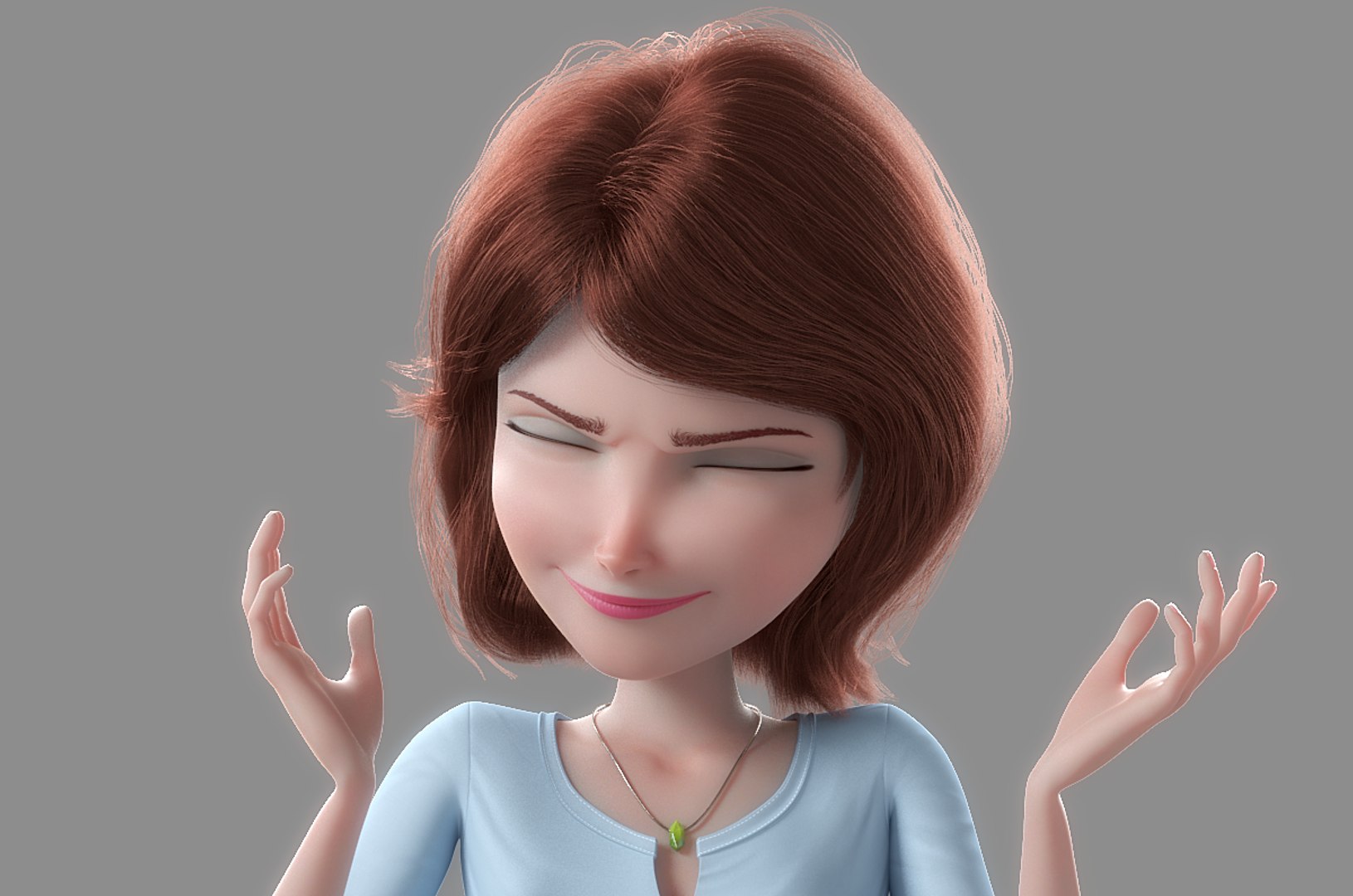 Cartoon woman rigged model - TurboSquid 1232985