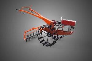 3D HEAVY DUTY WALK BEHIND TRACTOR PUDDLER PUDDLING POWER TILLER PRO model