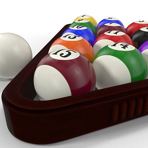 3D pool balls model