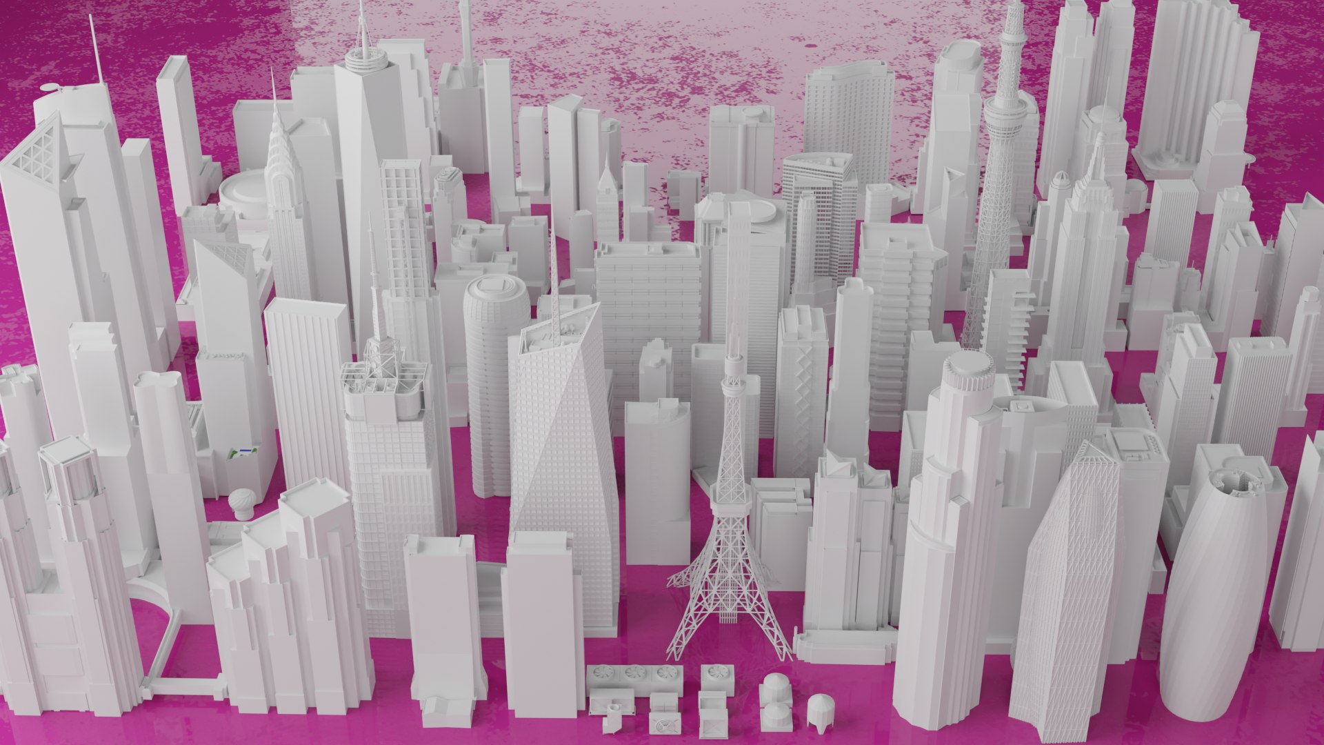 Mega Building Pack 3D Model - TurboSquid 2131078