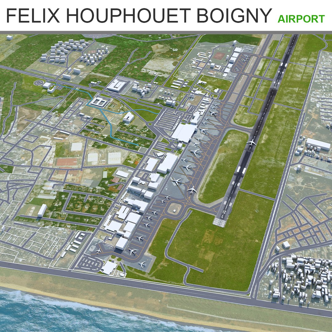 Felix Houphouet Boigny International Airport model - TurboSquid 2013511