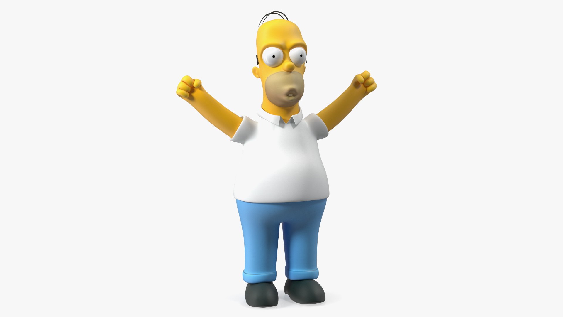 Homer Simpson Hands Up Pose 3D model preview