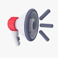 Red  White Megaphone