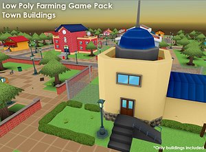 3d buildings houses town -