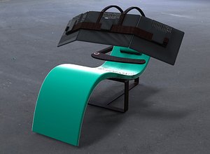 Deck chair with monitors