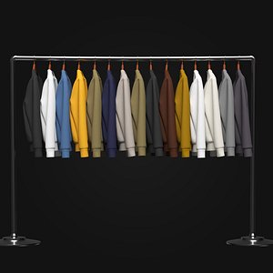 Sweatshirt On Steel Rack 3D Model model