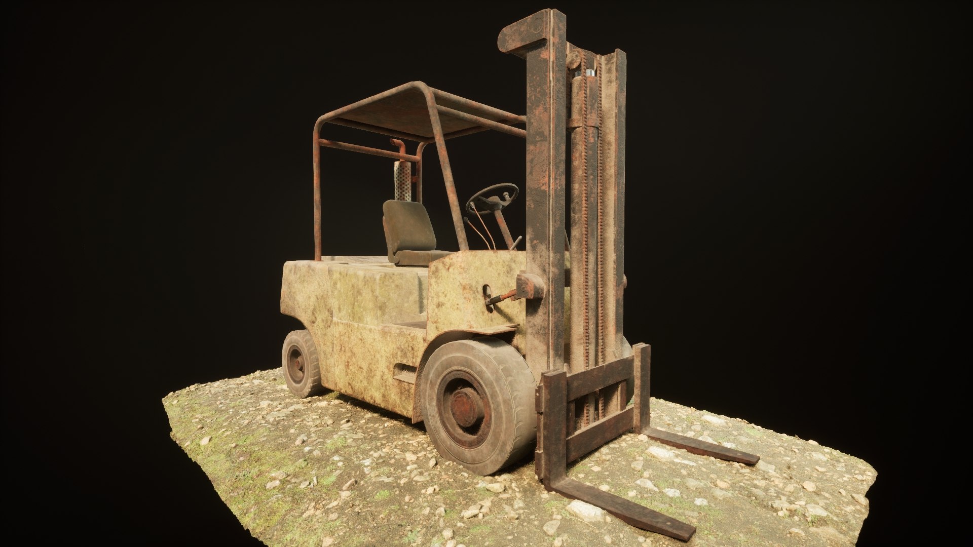 3D Old And Rusty Forklift Model - TurboSquid 2062004