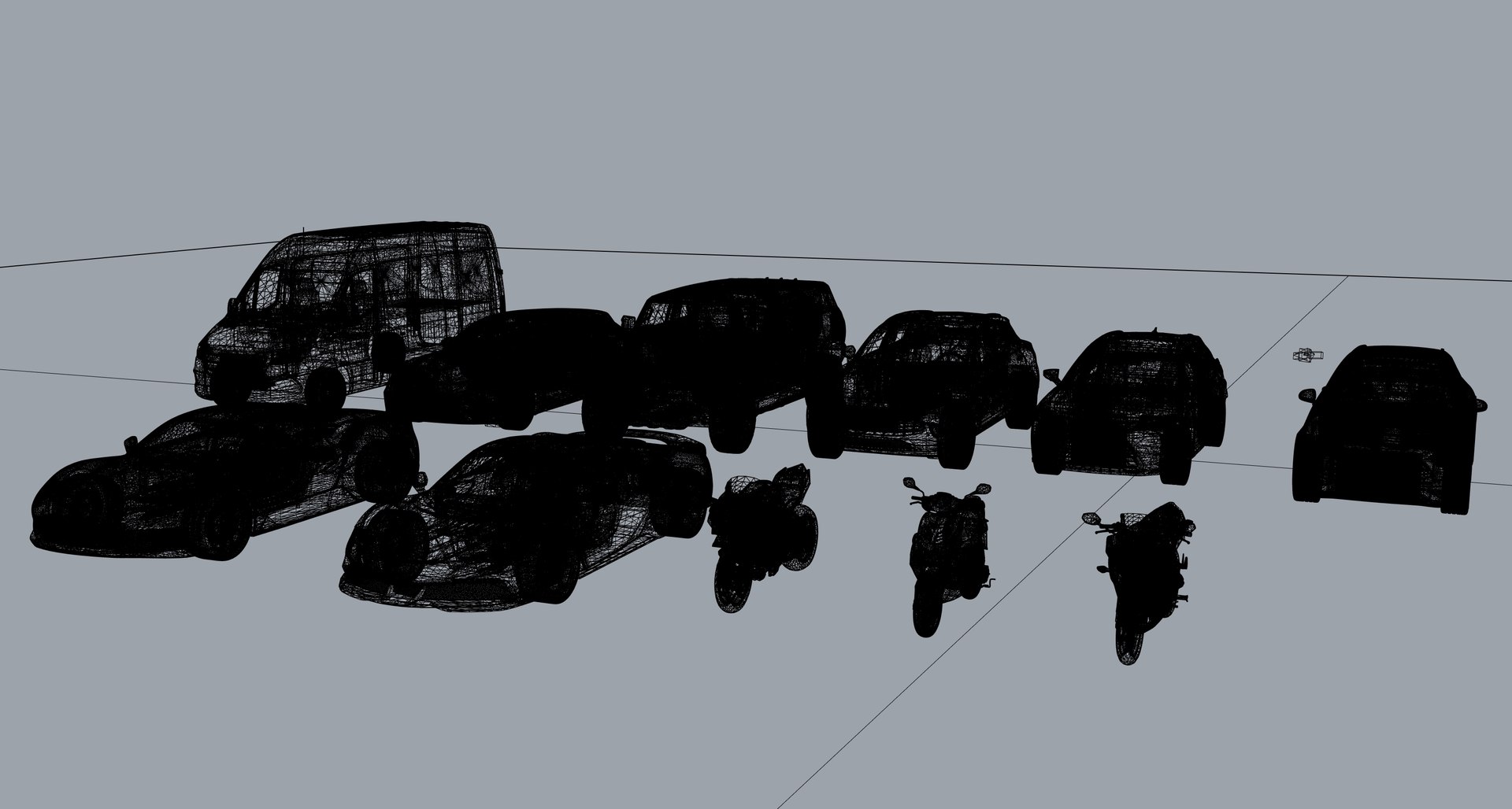 Car and Moto Collection 001 3D https://p.turbosquid.com/ts-thumb/UG/cuwsTx/ec/wireframe/jpg/1666085871/1920x1080/fit_q87/6a1999dfb5f5f81e3ee3f463e442d8997f86c6d5/wireframe.jpg