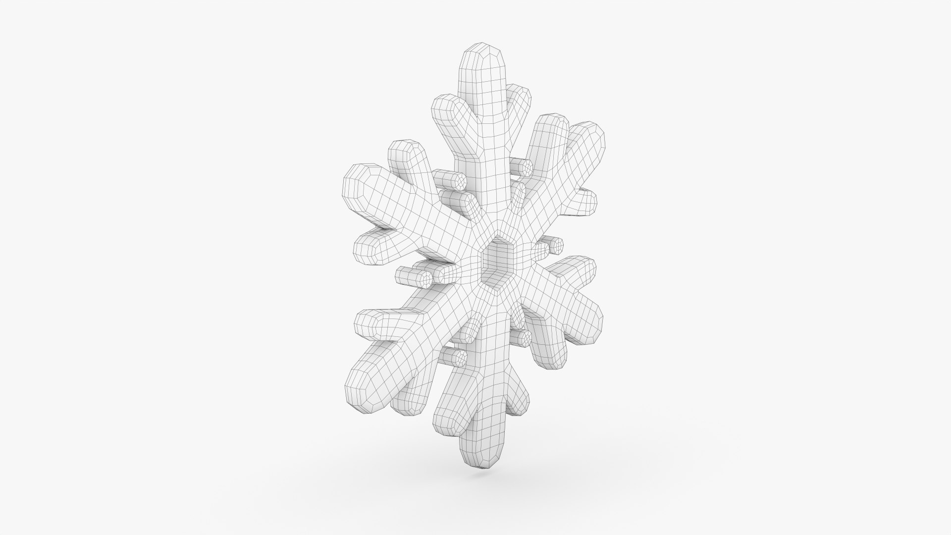 Cartoon Snowflake B 3D Model - TurboSquid 2151846