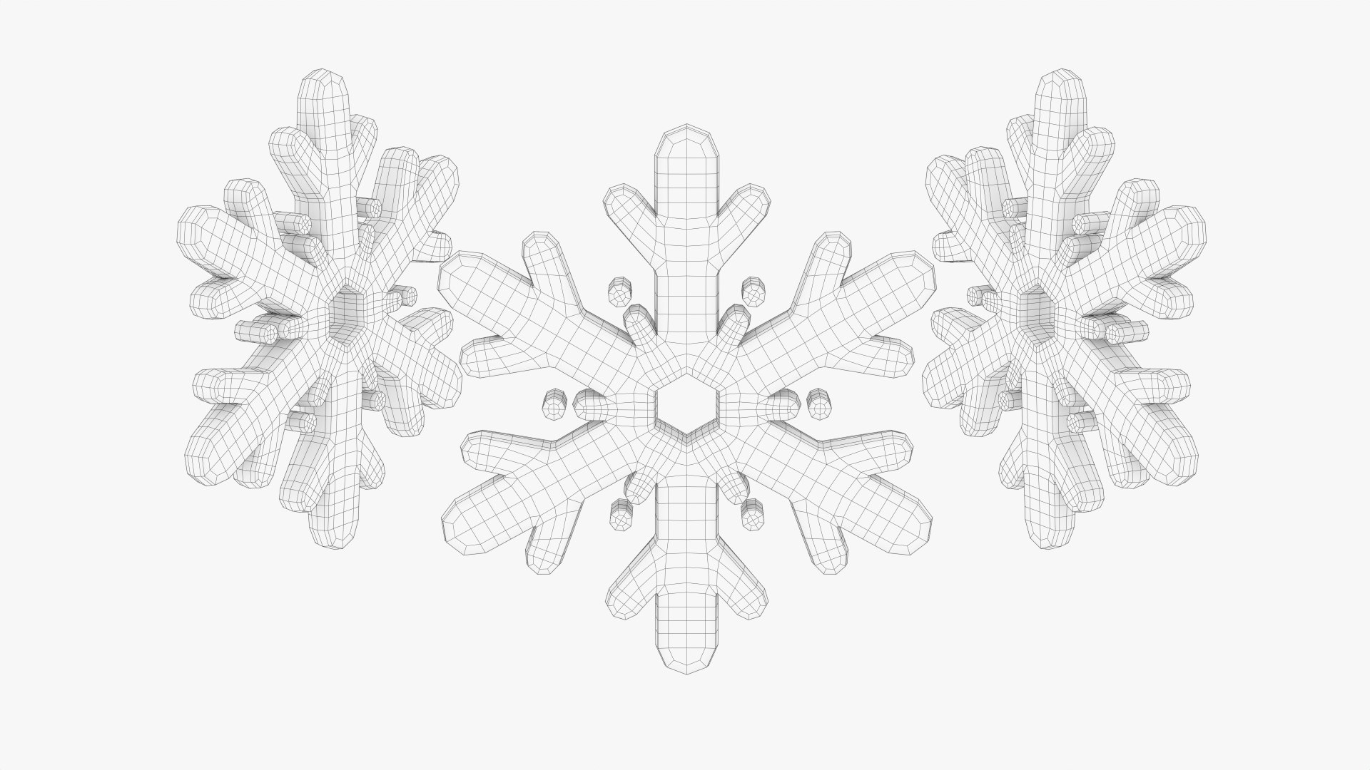 Cartoon Snowflake B 3D Model - TurboSquid 2151846