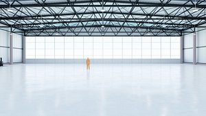Airplane Hangar Interior 7
