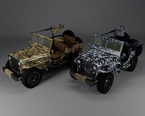 jeep army 3D model
