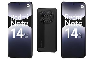 Xiaomi Redmi Note 14 Pro 5G Black Low Poly 3D model