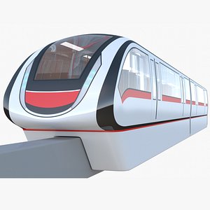 3D model Monorail train concept