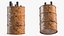 Rusty Oil Barrel with Cans on Top