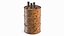 Rusty Oil Barrel with Cans on Top
