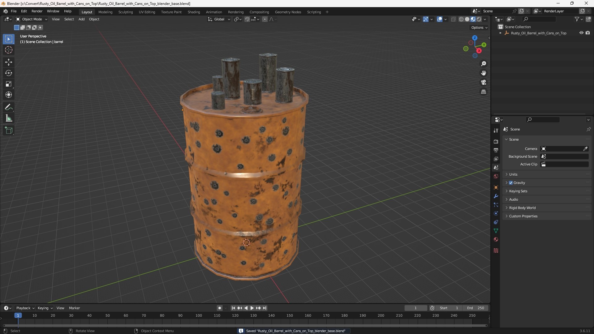 Rusty Oil Barrel with Cans on Top model https://p.turbosquid.com/ts-thumb/UG/pPHTOq/q8/rusty_oil_barrel_with_cans_on_top_1001/jpg/1755515445/1920x1080/fit_q87/b74ab955402ad76053cc68c42a2b01c84c0052b1/rusty_oil_barrel_with_cans_on_top_1001.jpg