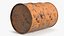 Rusty Oil Barrel with Cans on Top