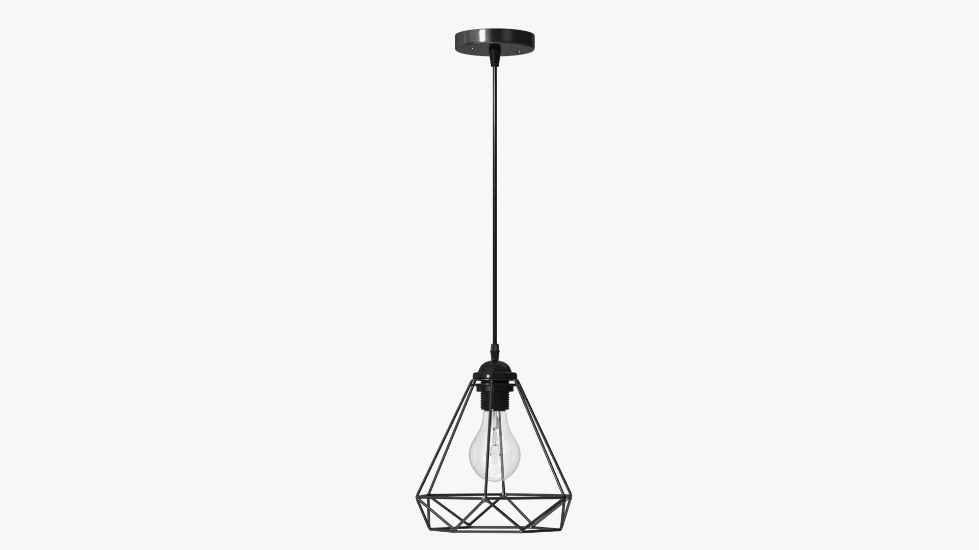Pendant Light Black 3D model preview