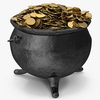 Iron Pot with Lucky Coins