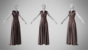 Dress 55 Grey Velvet