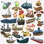 Hand-Painted Ships &amp; Fantasy Vehicles Mega Pack – 39 Models