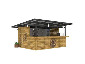 3d store beverage bar beach model