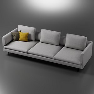3D Modern Sofa 3-seater