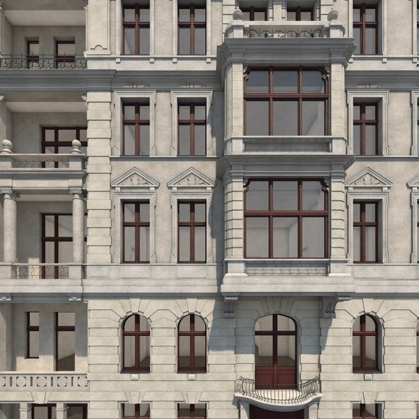 berlin apartment building houses 3d model