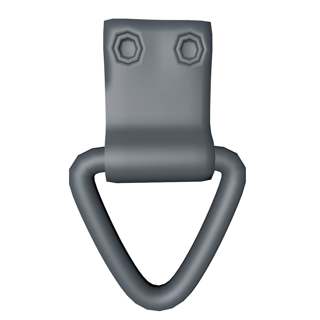 worn metal grommet loop 3d model