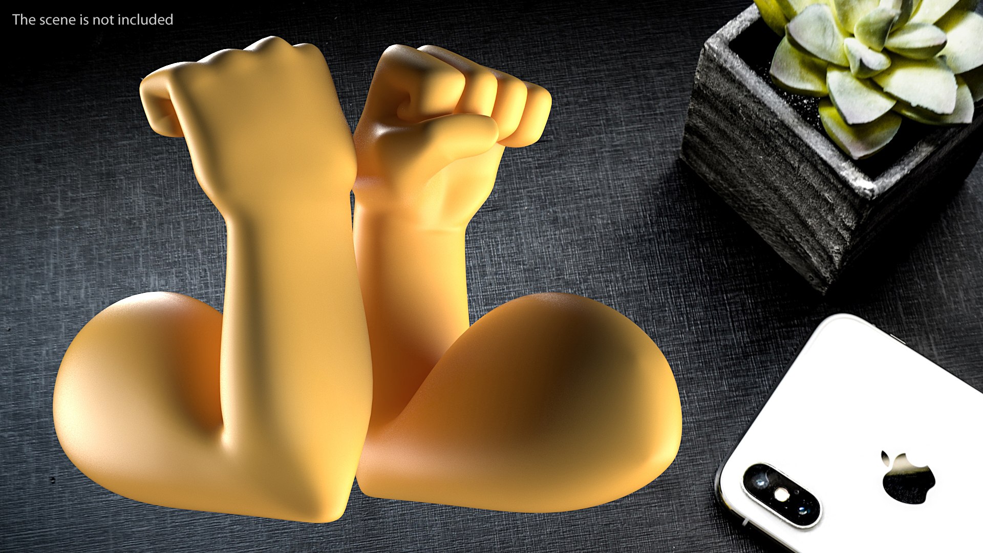 Flexed Biceps Emoji 3D model preview