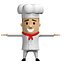 3D chef cook cute cartoon
