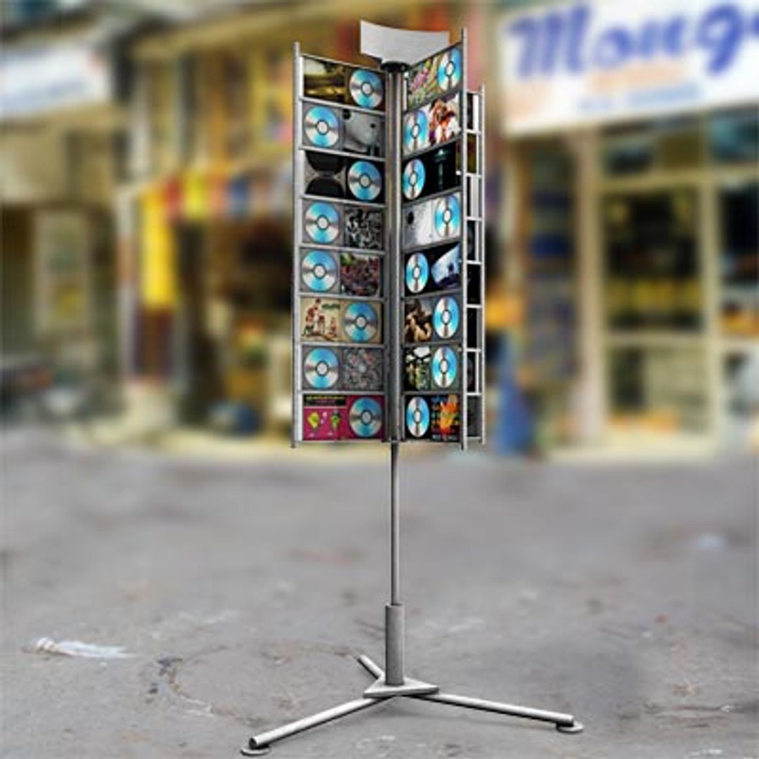Display Rack Cds Stores 3d Model