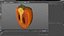 Persimmon Fruit Half