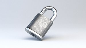 3D model lock padlock
