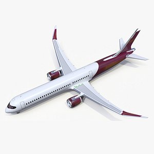 3D model Concept Modern Aircraft Turbofan Rigged for Maya