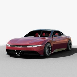 3D Delorean Alpha 5  Rigged