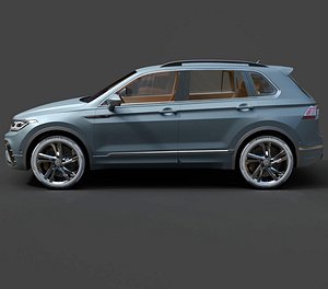 3D Volkswagen Tiguan Facelift - Ultra-High Fidelity SUV model