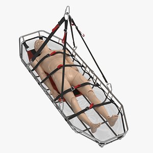 3D Helicopter Rescue Litter with Manikin