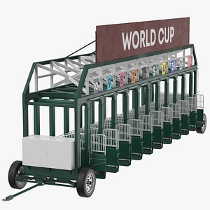 horse racing starting gates 3D model