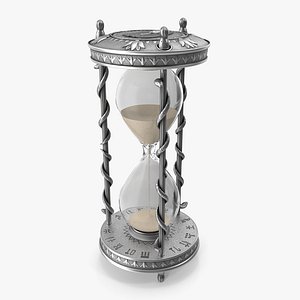 Antique Silver Hourglass PBR