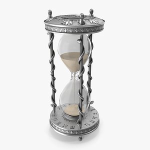 Antique Silver Hourglass PBR