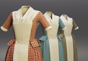 Traditional Colonial Dresses Set