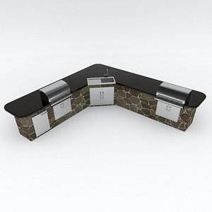 3d model of outdoor kitchen