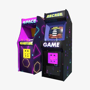 Retro Arcade Game Machine model